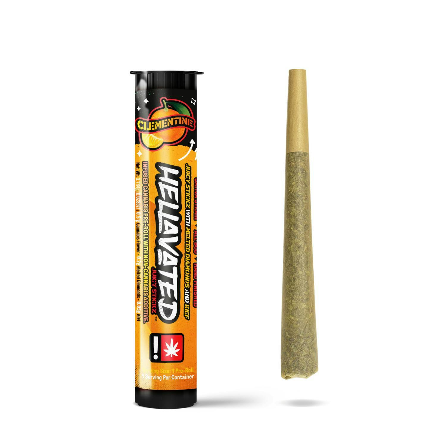 Hellavated - Clementine Juicy Stickz Pre-Roll .75g - 1