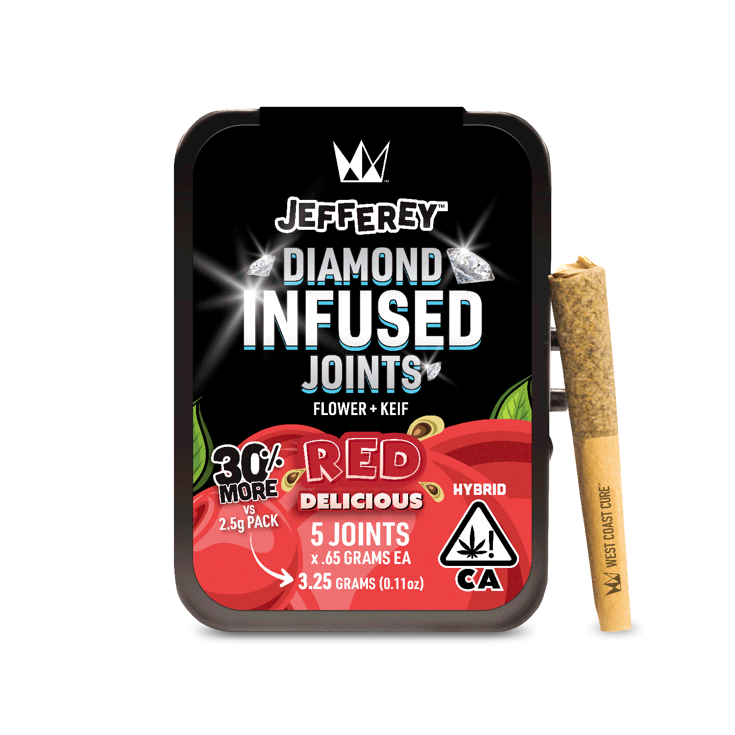 West Coast Cure - Red Delicious - Jefferey Infused Joint .65g 5 Pack - 1