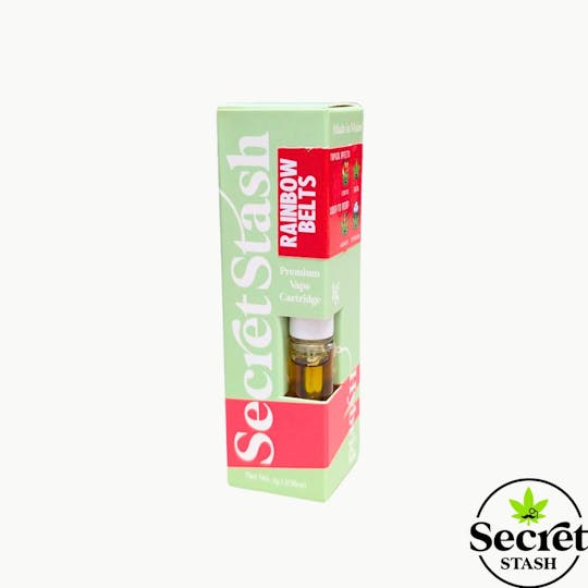 Secret Stash - Secret Stash | Distillate Cart | Hybrid | Rainbow Belts | 1g - 1