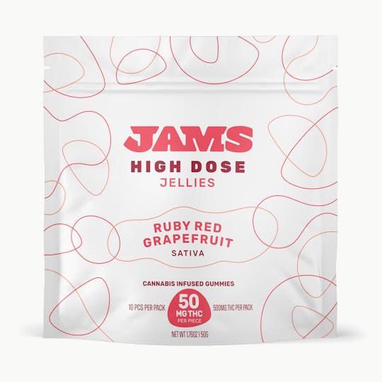 JAMS - High Dose Ruby Red Grapefruit Jellies 500mg | 10pk - 1
