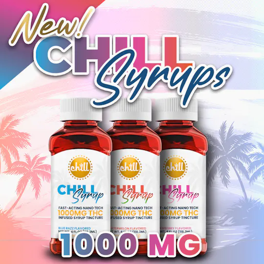 Chill Medicated - Strawberry | 1000mg THC Syrup Tincture | Chill Medicated | REC - 1
