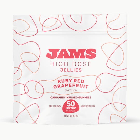 JAMS - High Dose Ruby Red Grapefruit Single 50mg | 1pk - 1
