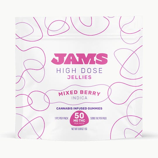 JAMS - High Dose Mixed Berry Jellies Single 50mg | 1pk - 1