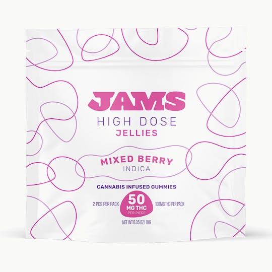 JAMS - High Dose Mixed Berry Jellies 100mg | 2pk - 1