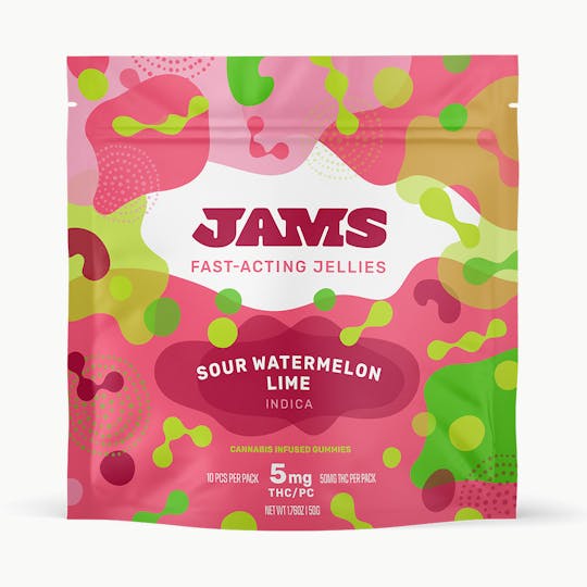JAMS - Fast acting Jellies - Sour Watermelon Lime 50mg | 10pk - 1