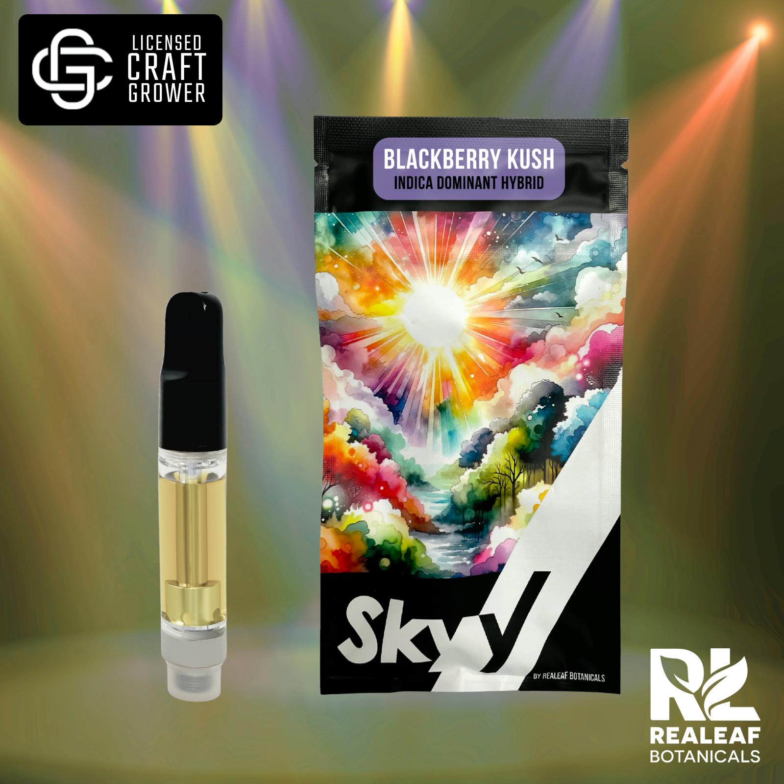 Realeaf Botanicals - Blackberry Kush Vape Cartridge 2.0g - 1