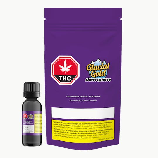 Glacial Gold - Atmosphere CBN:THC 15:15 Oil Drops - 1