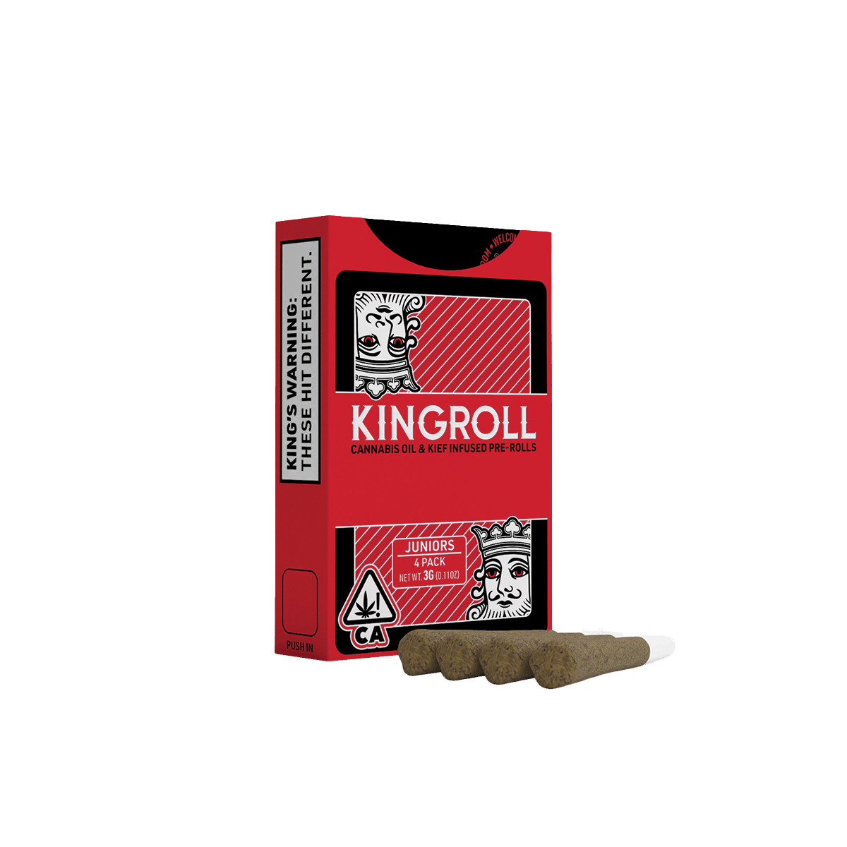 Kingroll - Kingroll Jrs | ATF x Sour Diesel | Infused Joints | 0.75g each | 4pk - 1