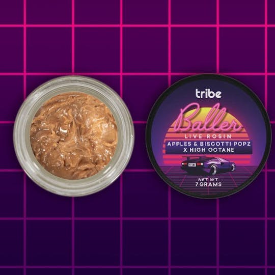 Tribe - Apples and Biscotti Popz x H.O. - Live Hash Rosin - Baller - 7g - 1