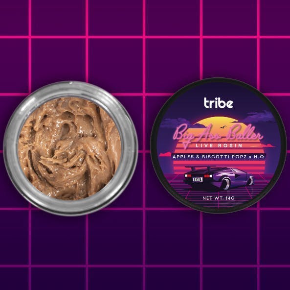 Tribe - Big Ass Baller | Apples & Biscotti Popz x H.O. | Live Hash Rosin | 14g - 1