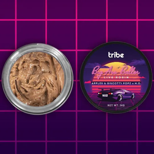 Tribe - Big Ass Baller | Apples & Biscotti Popz x H.O. | Live Hash Rosin | 14g - 1
