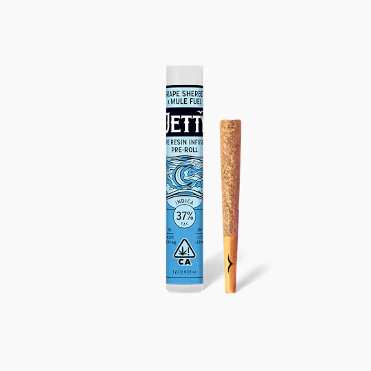 Jetty Extracts - Grape Sherbet x Mule Fuel | Live Resin Infused Joint | 1g - 1