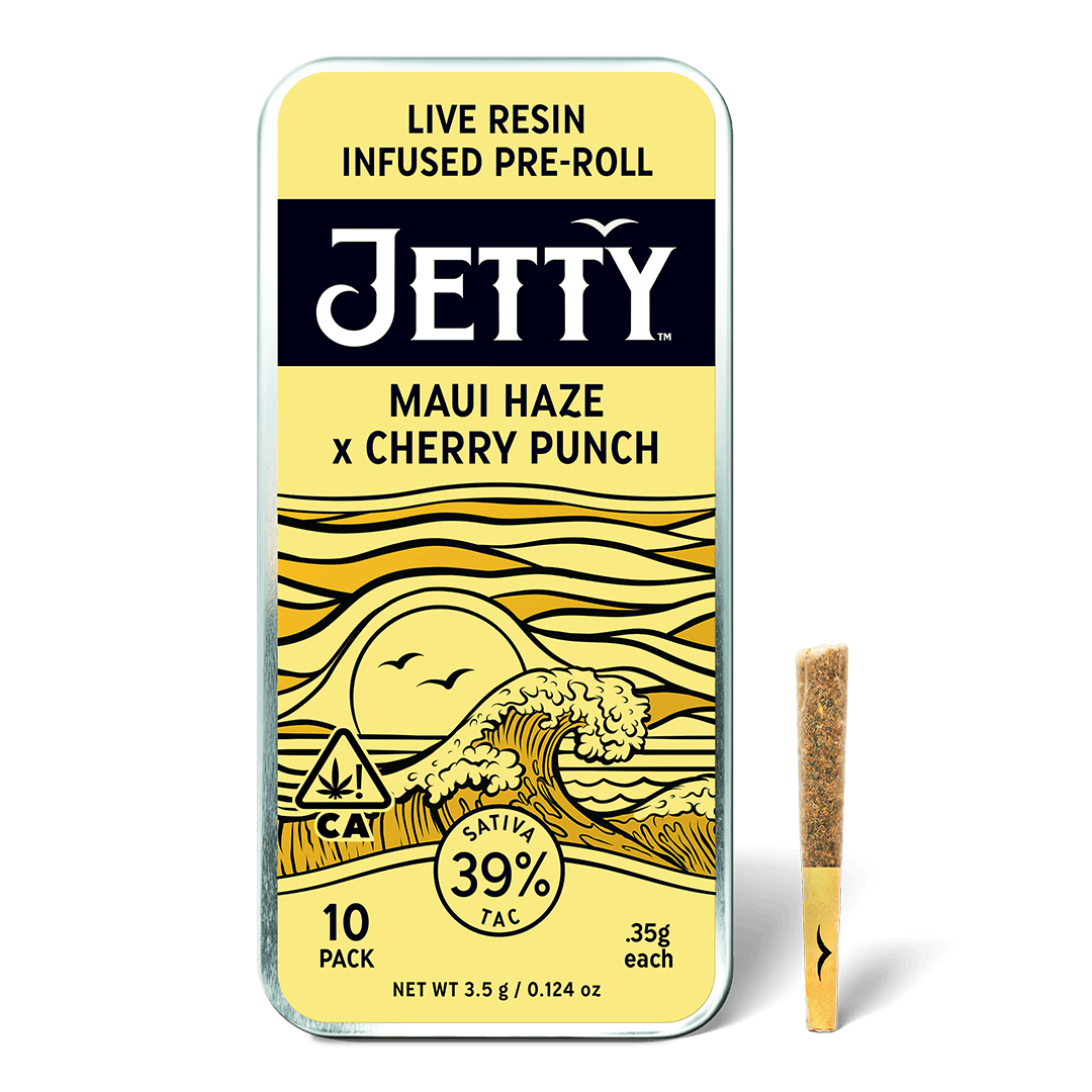 Jetty Extracts - Maui Haze x Cherry Punch | Live Resin Infused Minis | 0.35g each | 10pk - 1