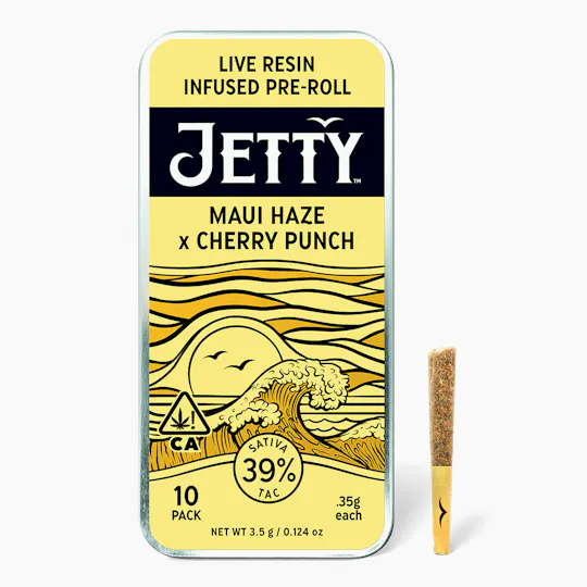 Jetty Extracts - Maui Haze x Cherry Punch | Live Resin Infused Minis | 0.35g each | 10pk - 1