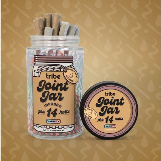 Tribe - Joint Jar - Variety - Bubble Hash Infused Pre Rolls - 14g - 1