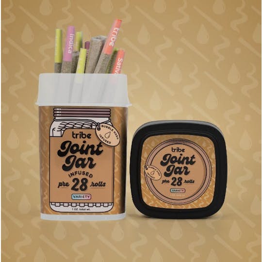 Tribe - Joint Jar - Variety - Bubble Hash Infused Pre Rolls - 28g - 1