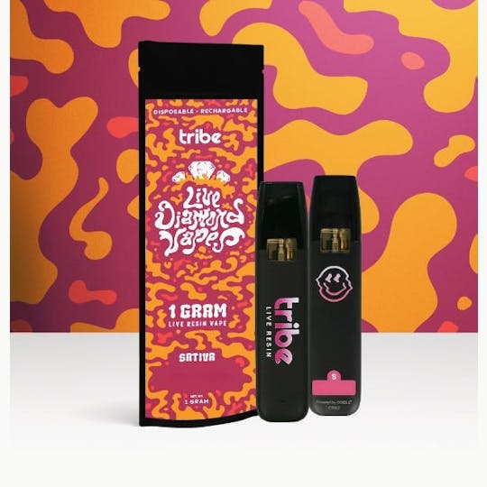 Tribe - Lemon Gas - Sativa - Live Diamonds - Disposable Tank - 1g - 1