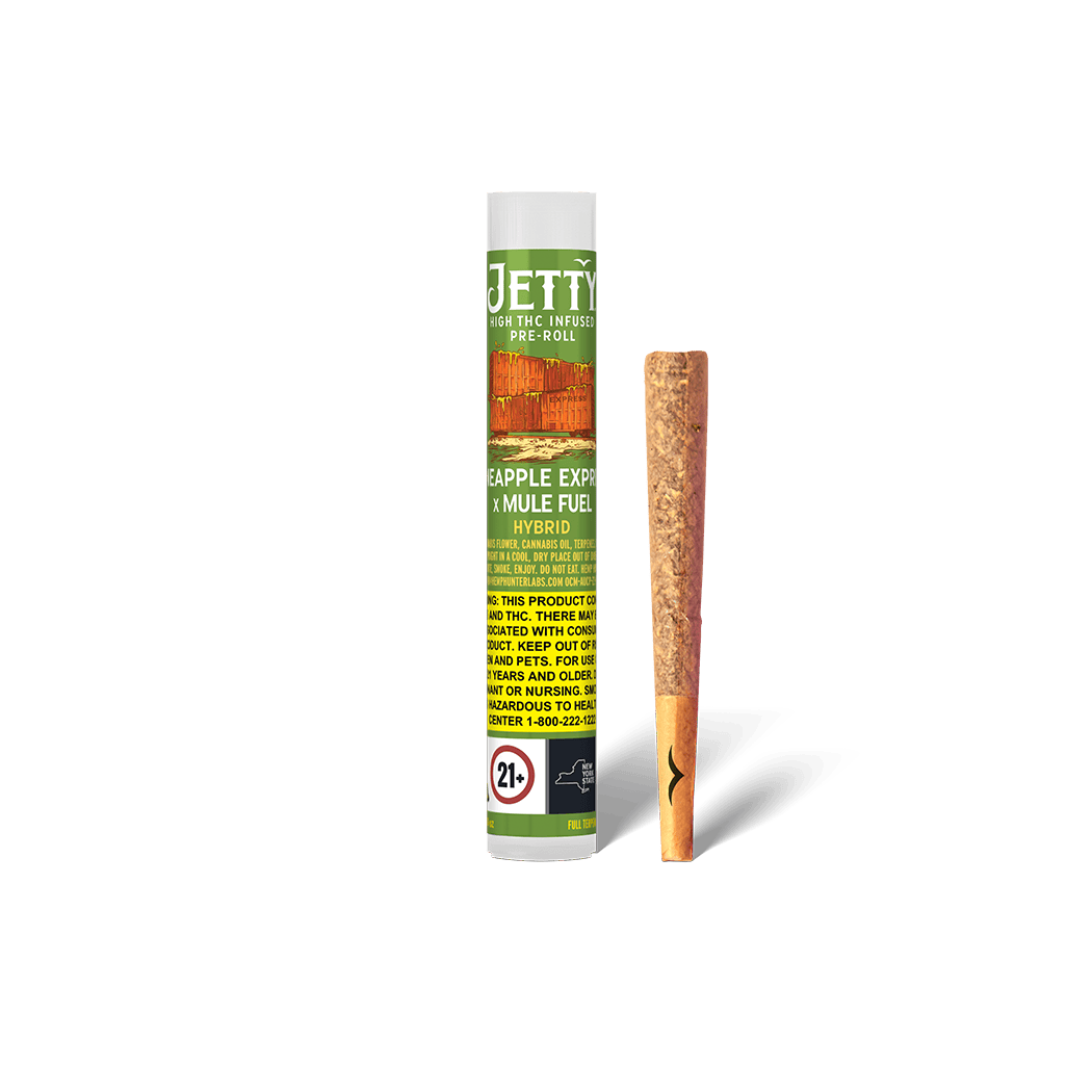 Jetty Extracts - NY Pineapple Express x Mule Fuel | Infused Joint | 1g - 1