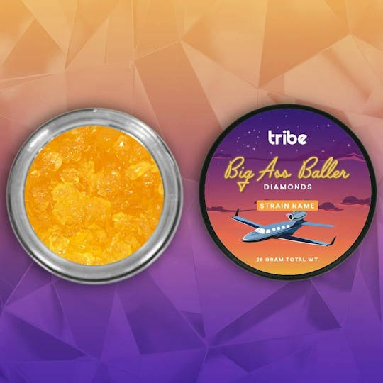 Tribe - Rainbow Sherbert #11 x H.O. - Diamonds and Terps - Big Ass Baller - 28g - 1