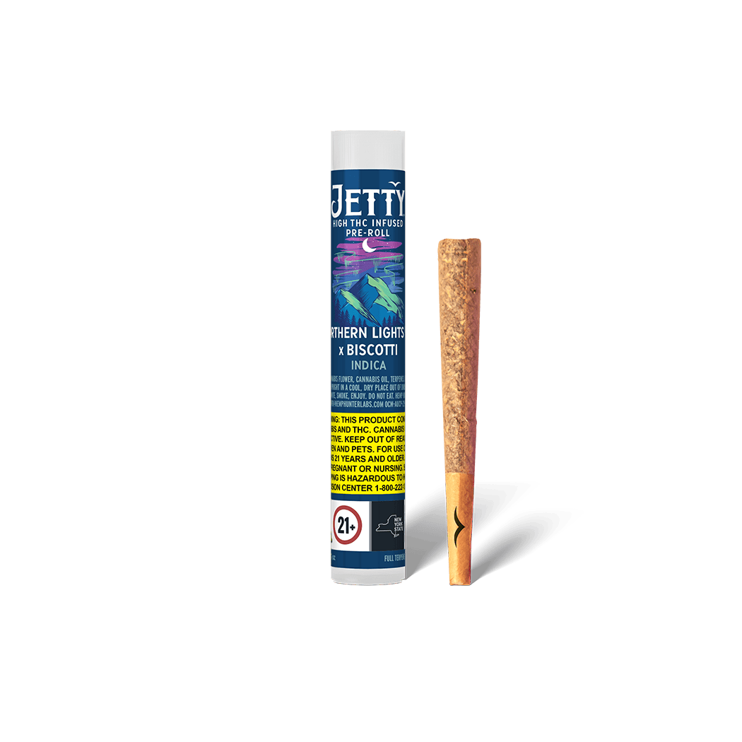Jetty Extracts - NY Northern Lights #5 x Biscotti | Infused Joint | 1g - 1