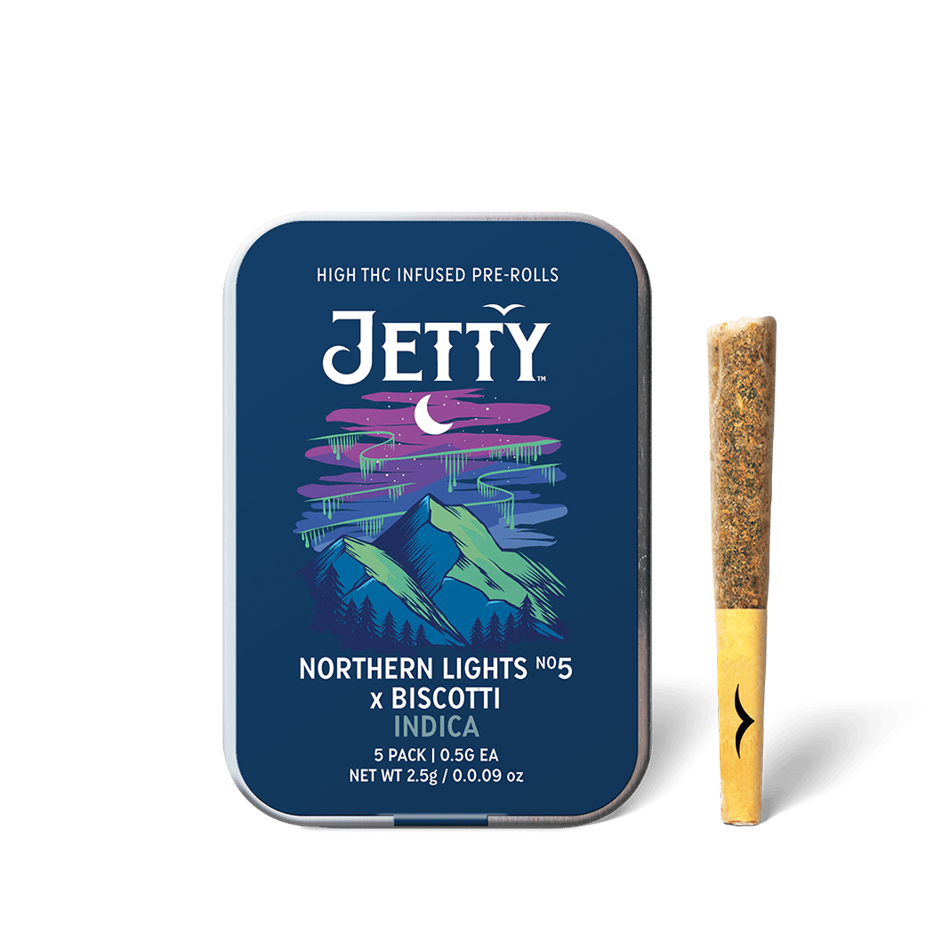 Jetty Extracts - NY Northern Lights #5 x Biscotti | Infused Minis | 0.5g each | 5pk - 1