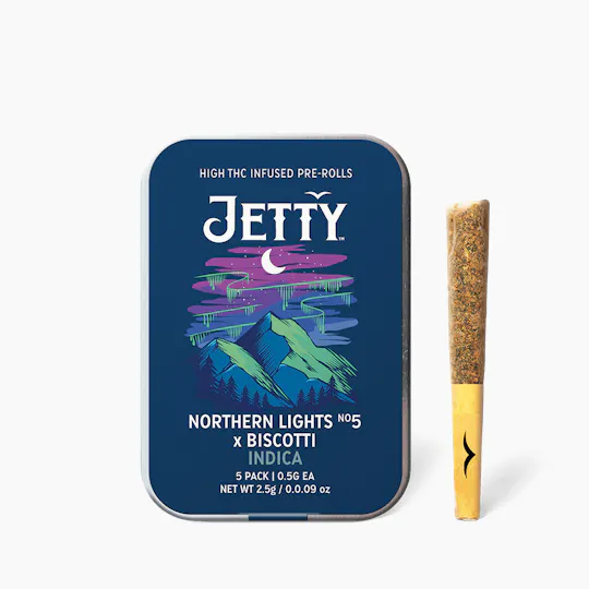 Jetty Extracts - NY Northern Lights #5 x Biscotti | Infused Minis | 0.5g each | 5pk - 1