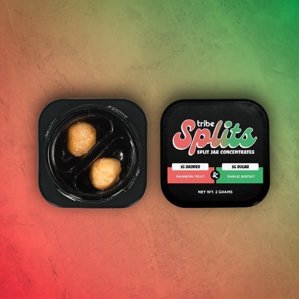 Tribe - Rainbow Fruit + Garlic Biscuit | 1g Badder + 1g Sugar | Splits Concentrate - 1