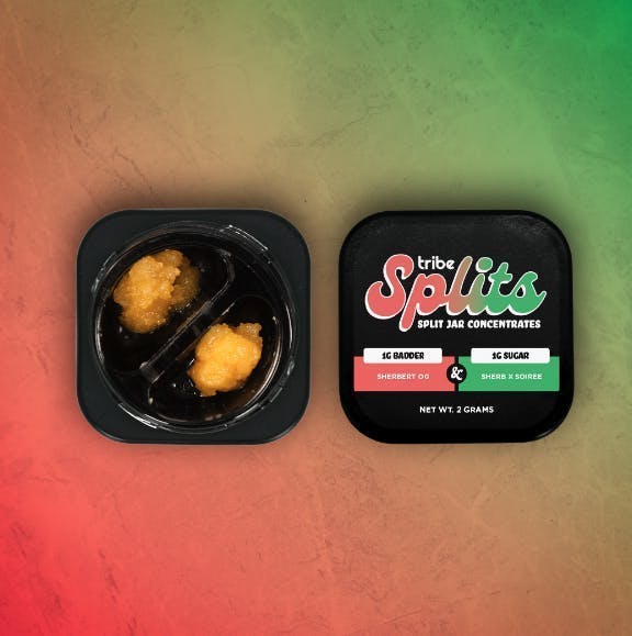 Tribe - Sherbert OG + Sherb x Soiree | 1g Badder + 1g Sugar | Splits Concentrate - 1