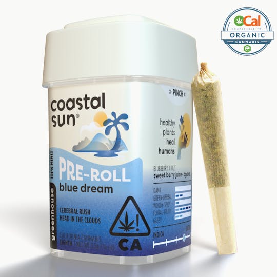 Coastal Sun - Blue Dream Greenhouse 0.35g Pre-Roll 10pk 3.5g - 1
