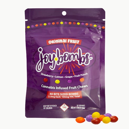 Joyibles - Joy Bombs Original Fruit - 100mg THC (40pk / 2.5mg THC ea) - 1