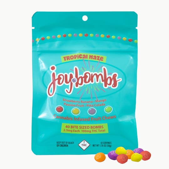 Joyibles - Joy Bombs Tropical Haze - 100mg THC (40pk / 2.5mg THC ea) - 1