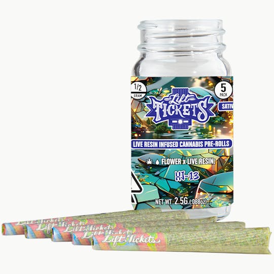 Lift Tickets - XJ-13 - Infused Pre-Roll 5-Pack - 1
