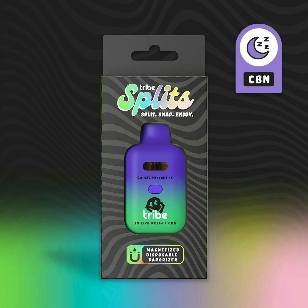 Tribe - Tribe | Garlic Mittens + CBN | Splits Live Disposable | 2g - 1