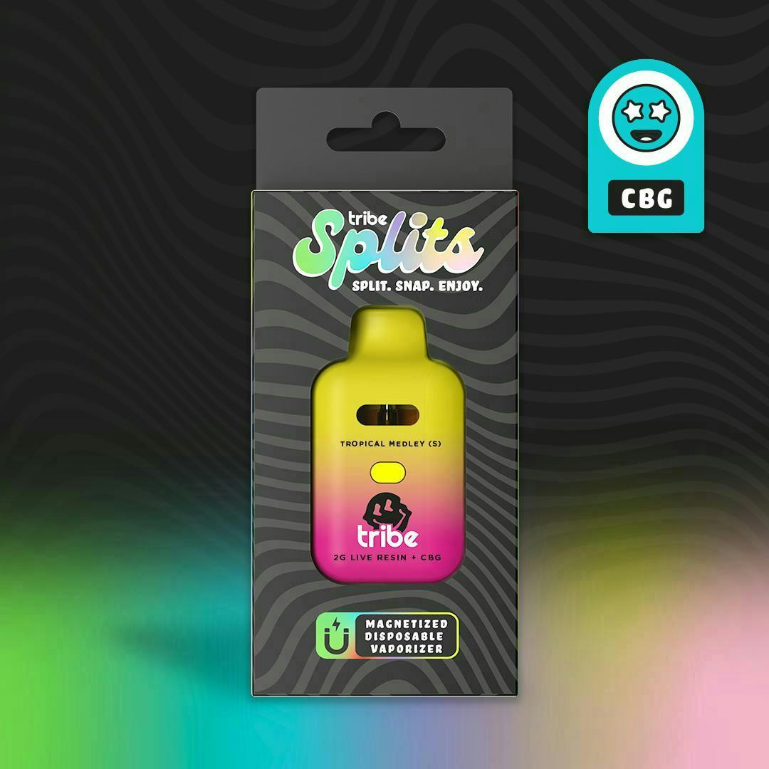 Tribe - Tribe | Tropical Medley + CBG | Splits Live Disposable | 2g - 1