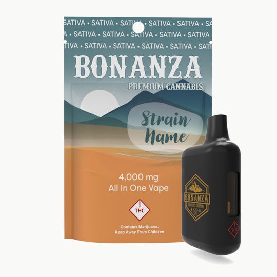 Bonanza Cannabis Company - 4000 MG Disposable Vape Pink Mango - 1