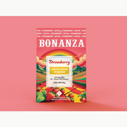 Bonanza Cannabis Company - Boosted Gummies Strawberry Sativa - 1