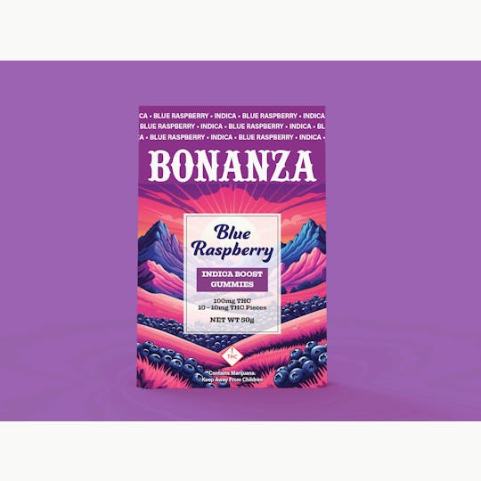 Bonanza Cannabis Company - Boosted Gummies Blue Rasberry Indica - 1