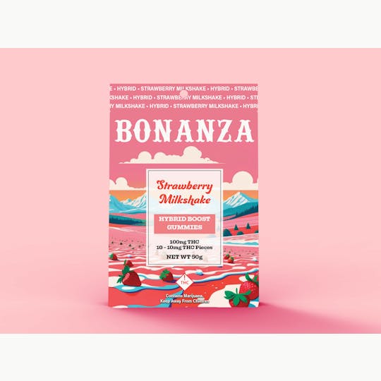 Bonanza Cannabis Company - Boosted Gummies Strawberry Milkshake Hybrid - 1