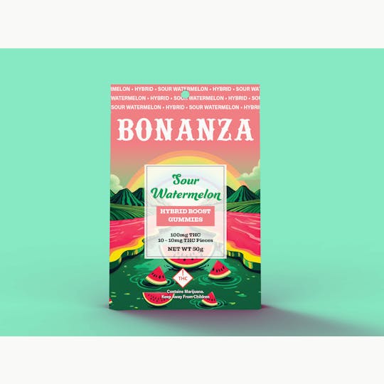 Bonanza Cannabis Company - Boosted Gummies Sour Watermelon Hybrid - 1