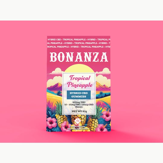 Bonanza Cannabis Company - Specialty Gummies Trop Pineapple- THC/CBD - 1