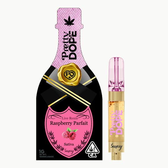 Pretty Dope - Raspberry Parfait Live Resin Vape - Sativa - 1g - 1