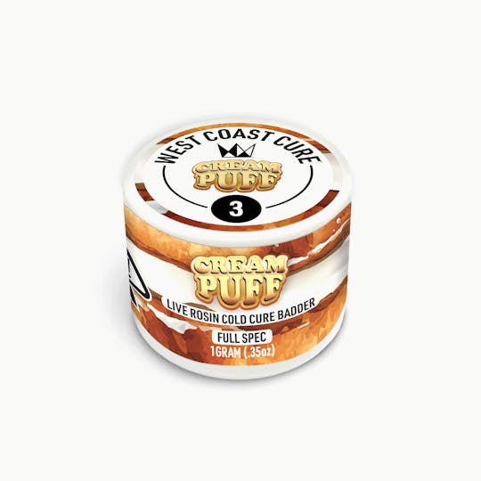 West Coast Cure - Cream Puff Live Rosin Cold Cure Badder - Tier 3 - 1