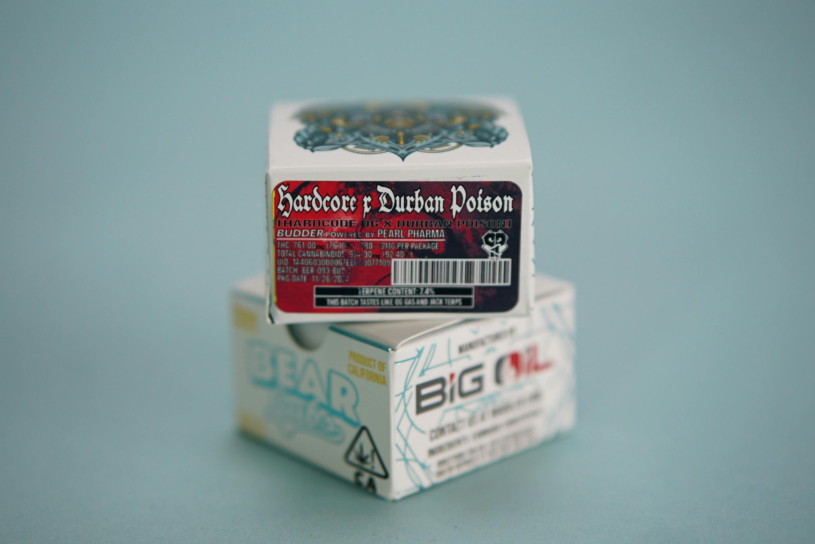 Bear Labs - BEAR Labs - Hardcore x Durban Poison - Tier 2 Live Resin Budder - 1