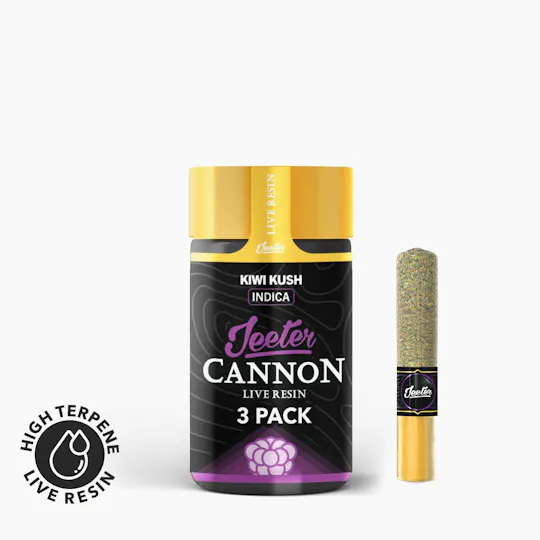 Jeeter - Jeeter | Kiwi Kush | Live Resin Cannons | Infused Minis | 0.5g each | 3pk - 1