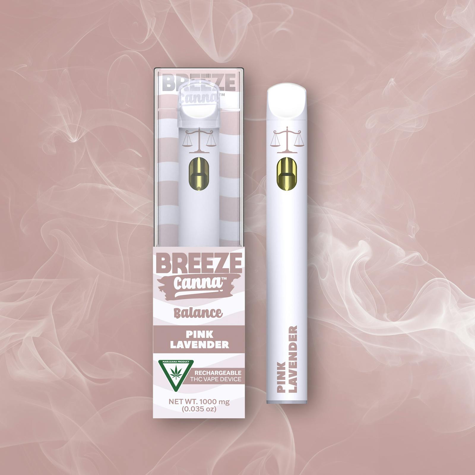 Breeze Canna - Pink Lavender - Balance 1g PLUS Vape Device — BREEZE Canna - 1