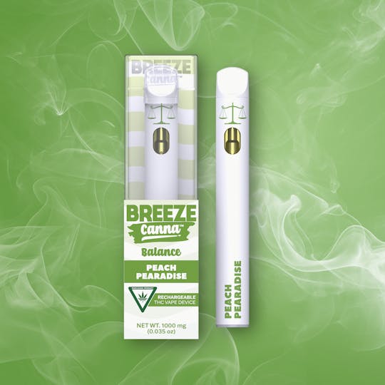 Breeze Canna - Peach Pearadise - Balance 1g PLUS Vape Device — BREEZE Canna - 1
