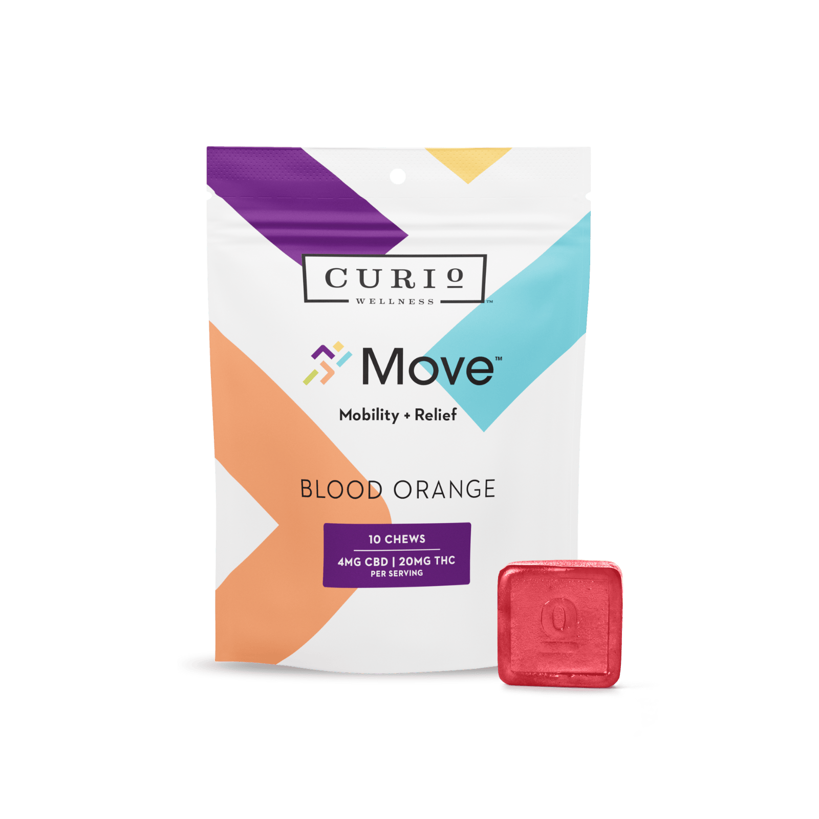 Curio Wellness - Missouri - Move | Blood Orange 20:4 Chews | 200mg | 10ct | 20mg/ea - 1
