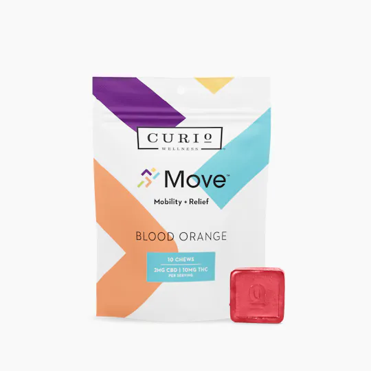 Curio Wellness - Missouri - Move | Blood Orange 2:10 Chews | 100mg | 10ct | 10mg/ea - 1