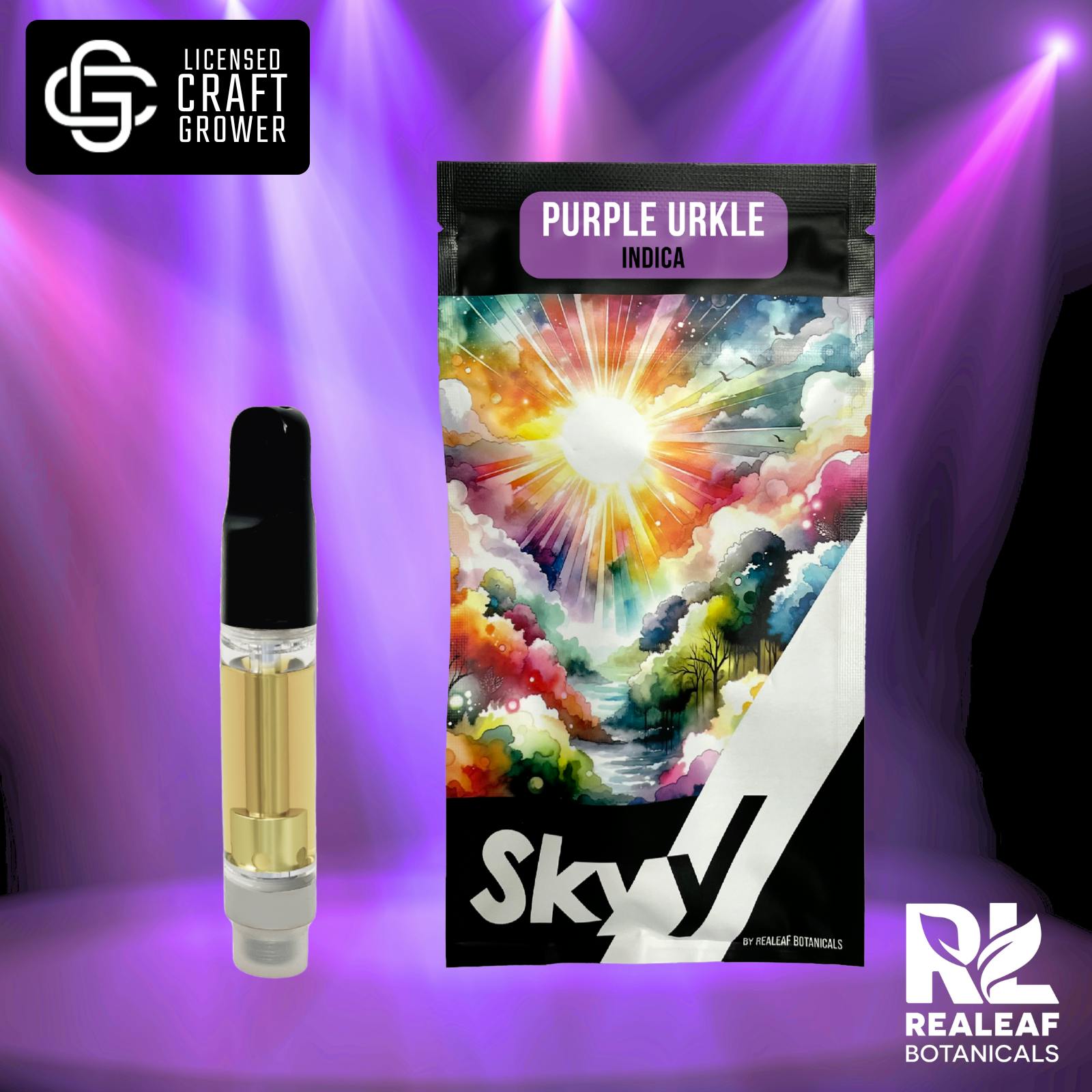 Realeaf Botanicals - Purple Urkle Vape Cartridge 2.0g - 1