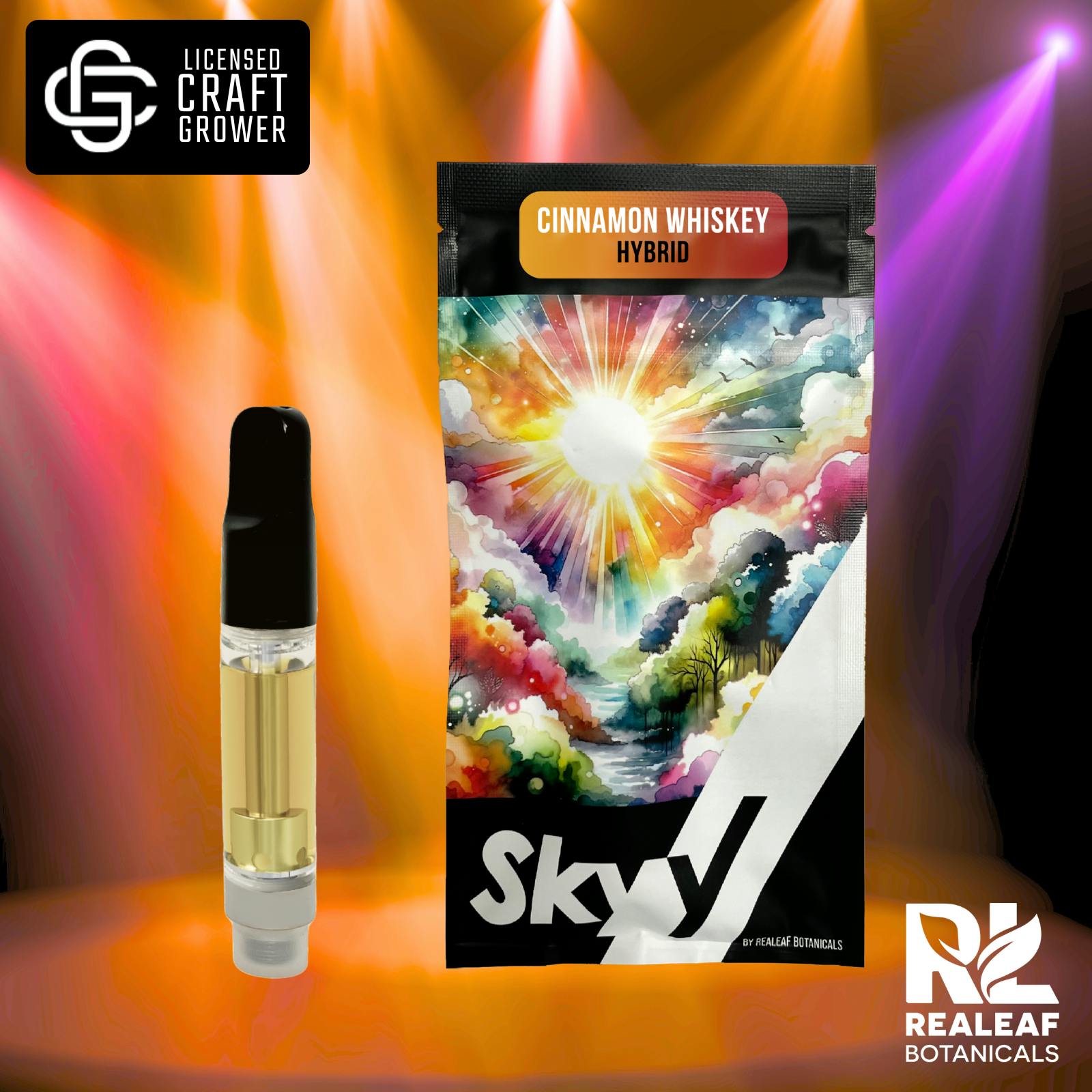 Realeaf Botanicals - Cinnamon Whiskey Vape Cartridge 2.0g - 1